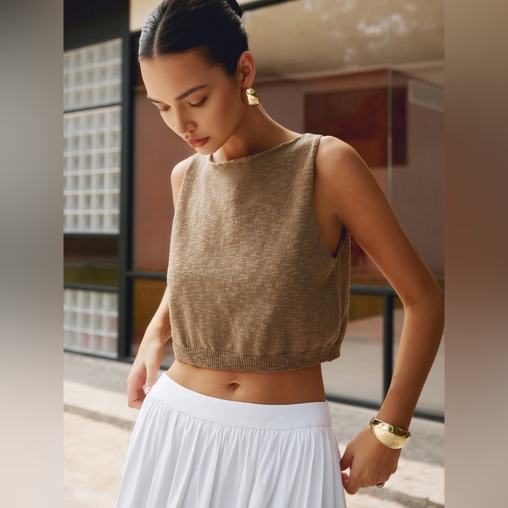 Commense Cotton Blends Crop Tank Top